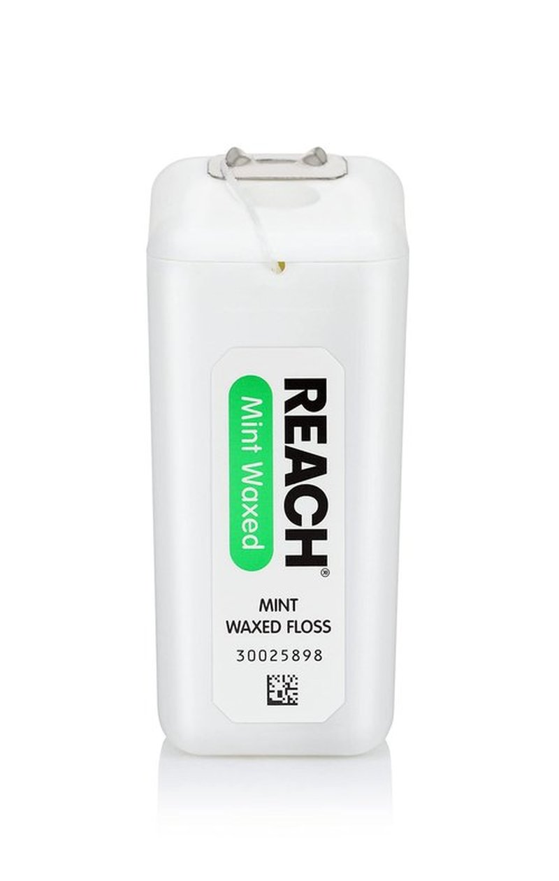 Reach Waxed Dental Floss | Effective Plaque Removal, Extra Wide Cleaning Surface | Shred Resistance & Tension, Slides Smoothly & Easily, PFAS Free | Mint Flavored, 200 Yards, 2 Pack