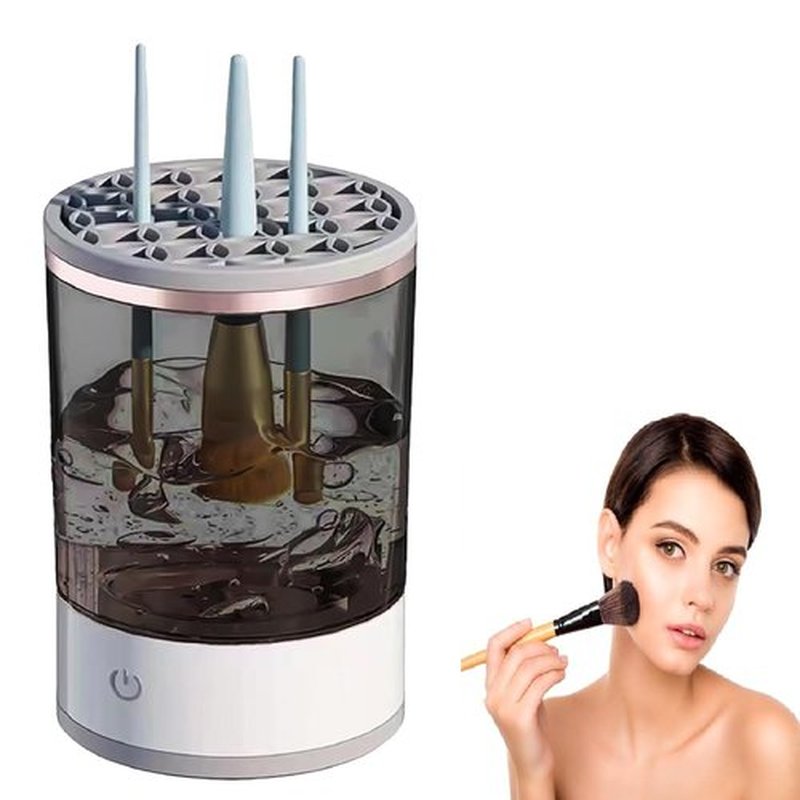 Beauty Swirl Cosmetic Brush Cleaner, 2025 New Automatic Makeup Brush Cleaner, Portable Electric Makeup Brush Cleaner (Black (Plug-in Model))