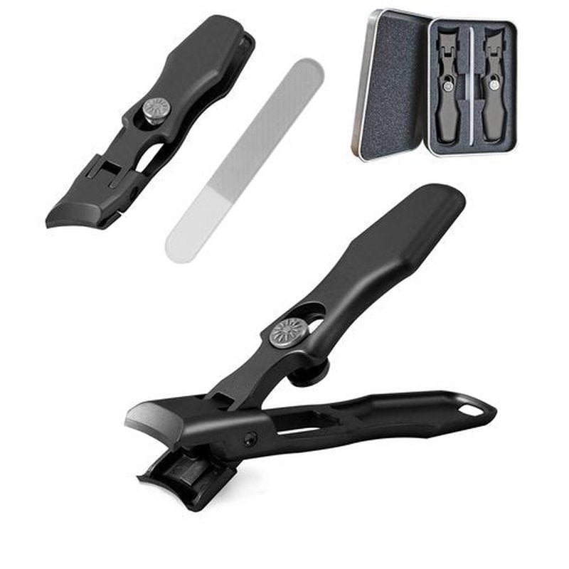 Lux German Grip Nail Clippers for Men, Ultra Wide Jaw Opening Nail Clippers for Nail Strengthener and Growth, Big Cuticle Remover Nail Clippers, Professional Fingernail Clippers Clippers with Catcher