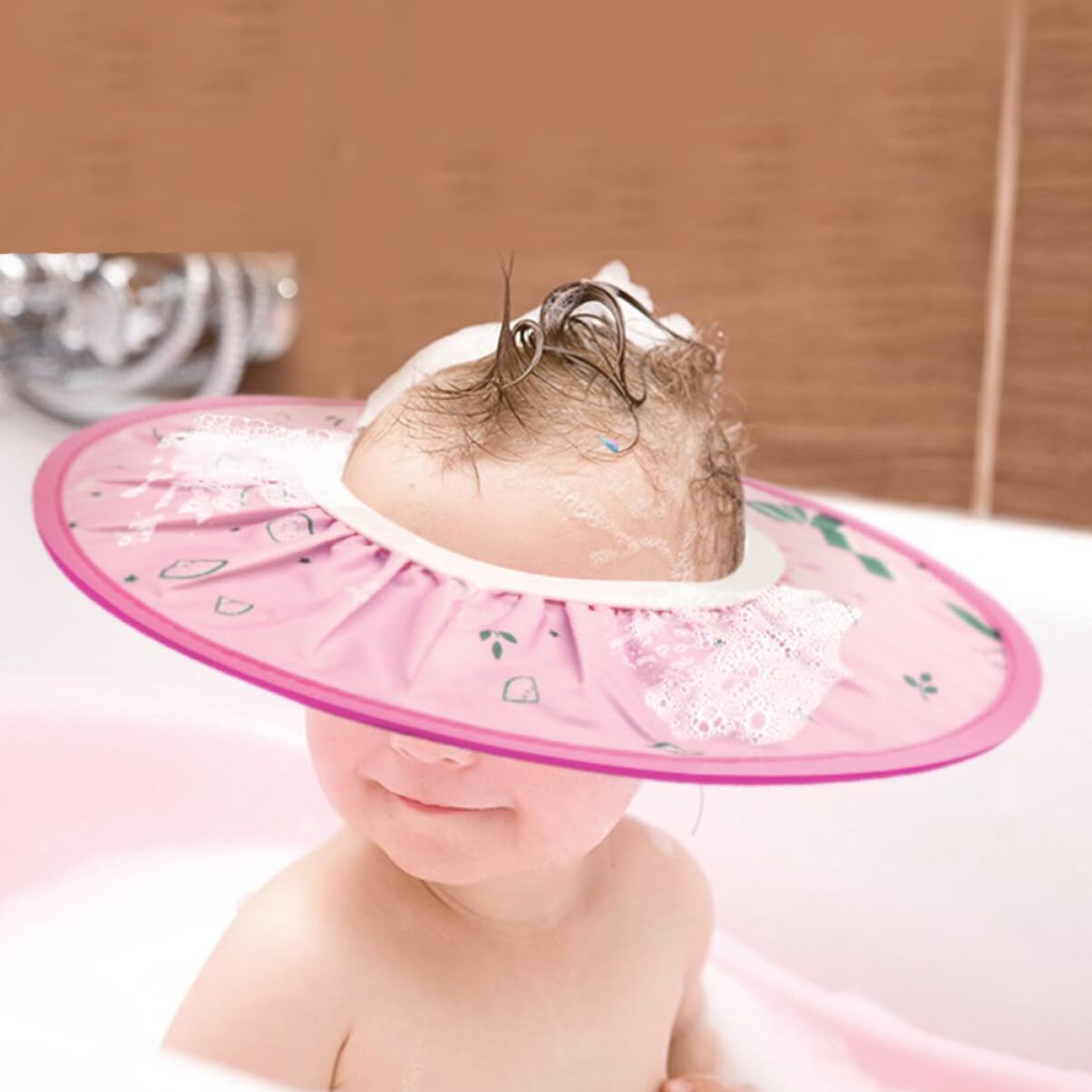 Healifty Shampoo Ear Hippo Visor Bath Adjustable Shower Cap Bathing Shape Eva for Soft Shampoo Hat Shampoo