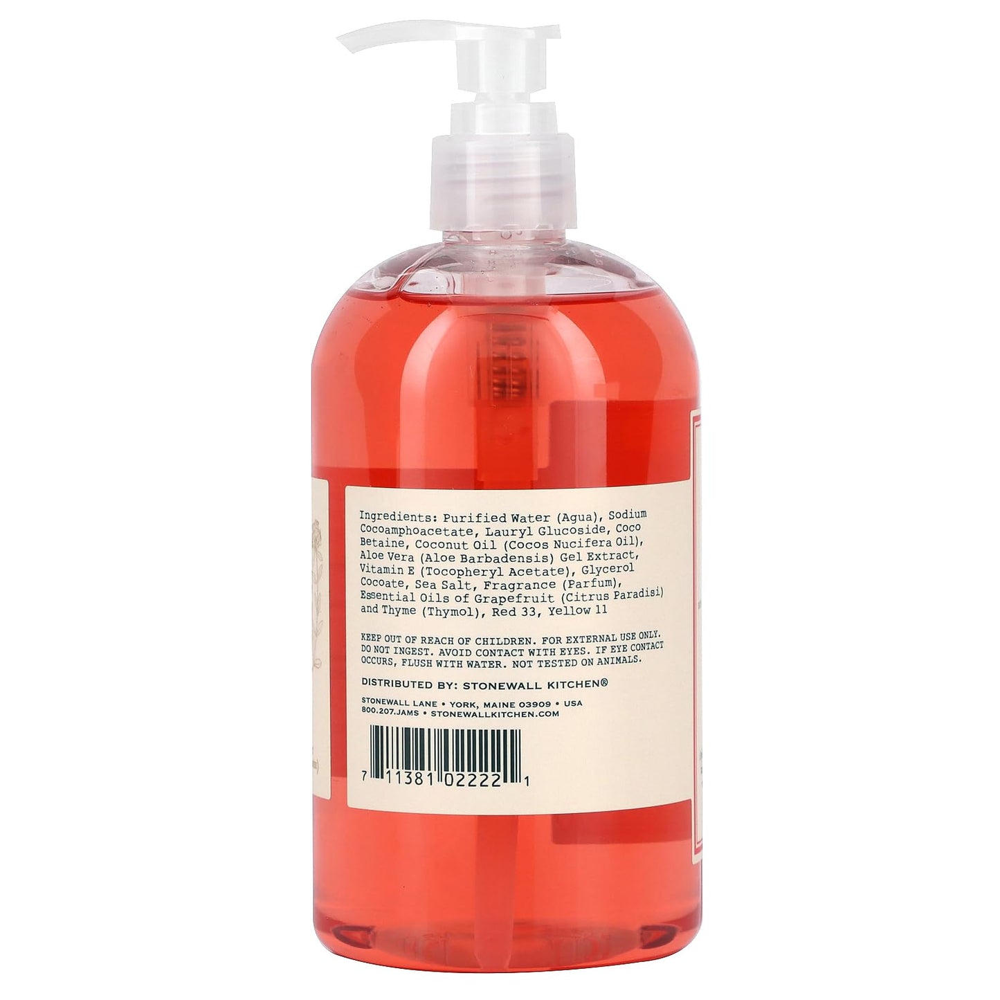 Stonewall Kitchen Grapefruit Thyme Hand Soap Refill, 35 Ounces