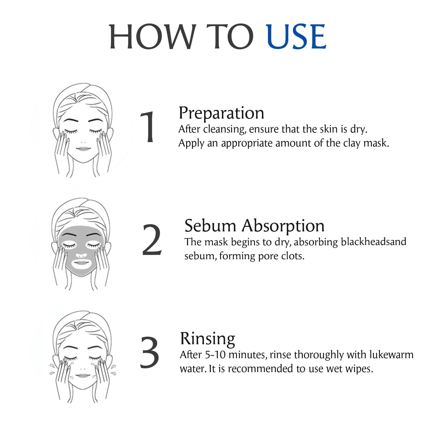 Dermendure Deep Pore Cleansing Clay Mask for Face, Mud Mask for Oily Skin, Blackhead Remove Mask - with Bentonite and Amazonian White Clay - Oil Control, Niacinamide Brightening, Pore Purifying, 100g