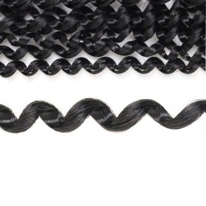 Passion Twist Hair 24 Inch 6 Packs Black Water Wave Braiding Hair for Butterfly Locs Passion Twists Bohemian Hair Extensions (24 Inch 6 Packs,1B#)