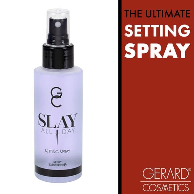 Gerard Cosmetics Slay All Day Makeup Setting Spray | Lavender Scented | Matte Finish with Oil Control | Cruelty Free, Long Lasting Finishing Spray, 3.38oz (100ml)