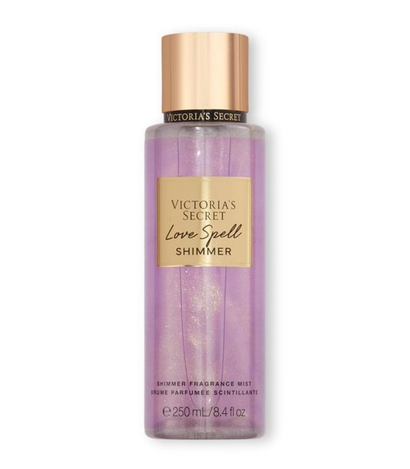 Victoria's Secret Love Spell Shimmer Mist, Body Spray for Women, Notes of Cherry Blossom and Fresh Peach Fragrance, Love Spell Collection (8.4 oz)