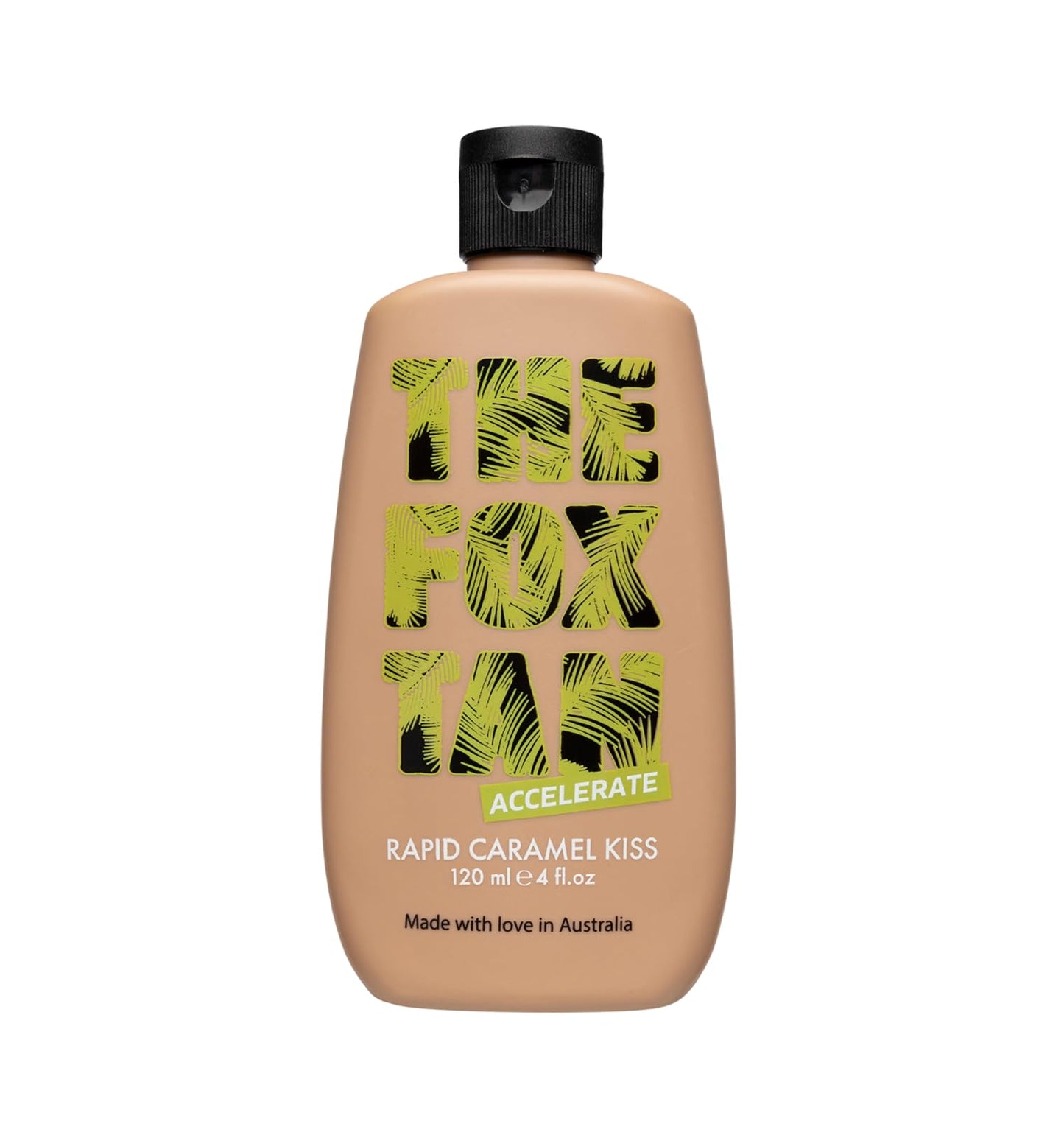 The Fox Tan Rapid Caramel Kiss, Natural Tanning Accelerator For Deeper & Darker Tans, Delivers an Instant Tint & Glow, Vegan & Cruelty Free, 120 mL