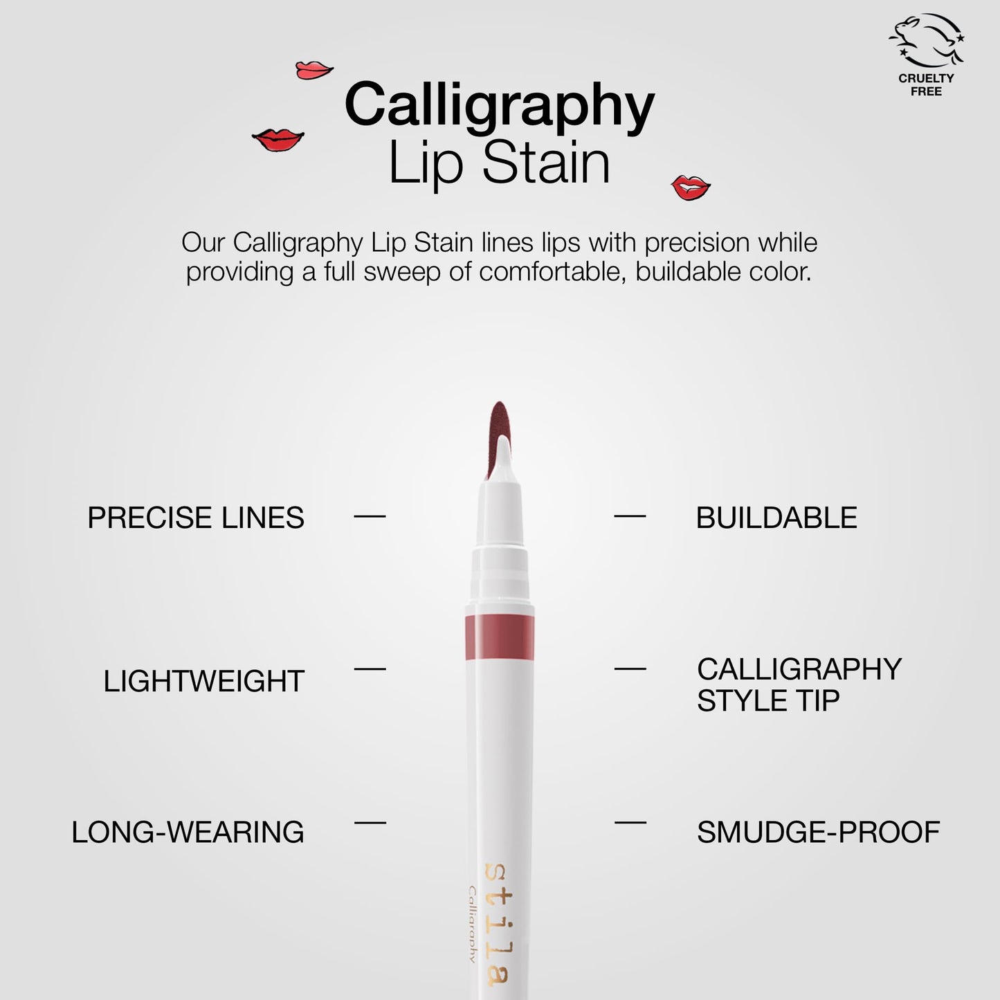 stila Calligraphy Lip Stain | Long-Lasting Tint, Moisturizing, Transfer-Proof, Lightweight, Sheer Buildable Color, Fades to a Natural Wash of Color | Hedy, 22 Fl. Oz.