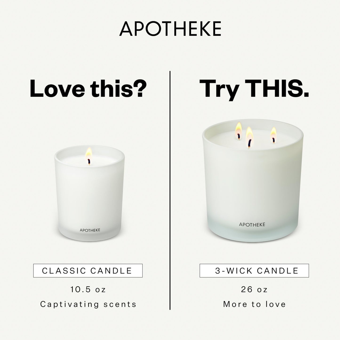 Apotheke Signature Scented Candles for Home, Wild Mint & Ivy - 10.5 oz - Soy Wax, Non Toxic, Large Jar White - Luxury Candle Gifts for Women & Men - Eucalyptus, Patchouli, Cedarwood, and Rose