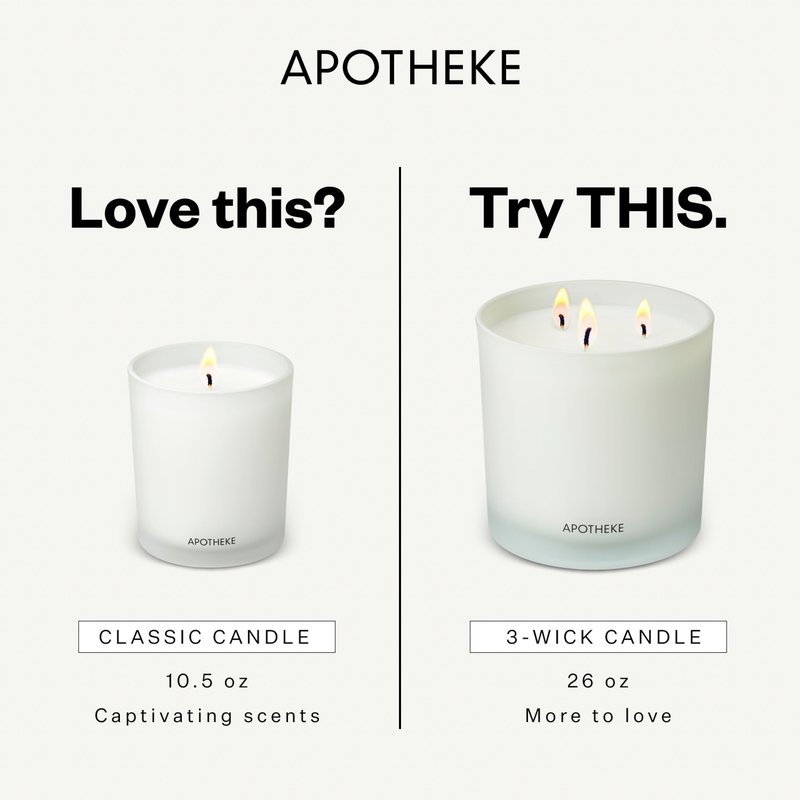 Apotheke Signature Scented Candles for Home, Charcoal - 10.5 oz - Soy Wax, Non Toxic, Large Jar - Luxury Black Candle Gifts for Women & Men - Cedarwood, Sandalwood, Oud, and Amber