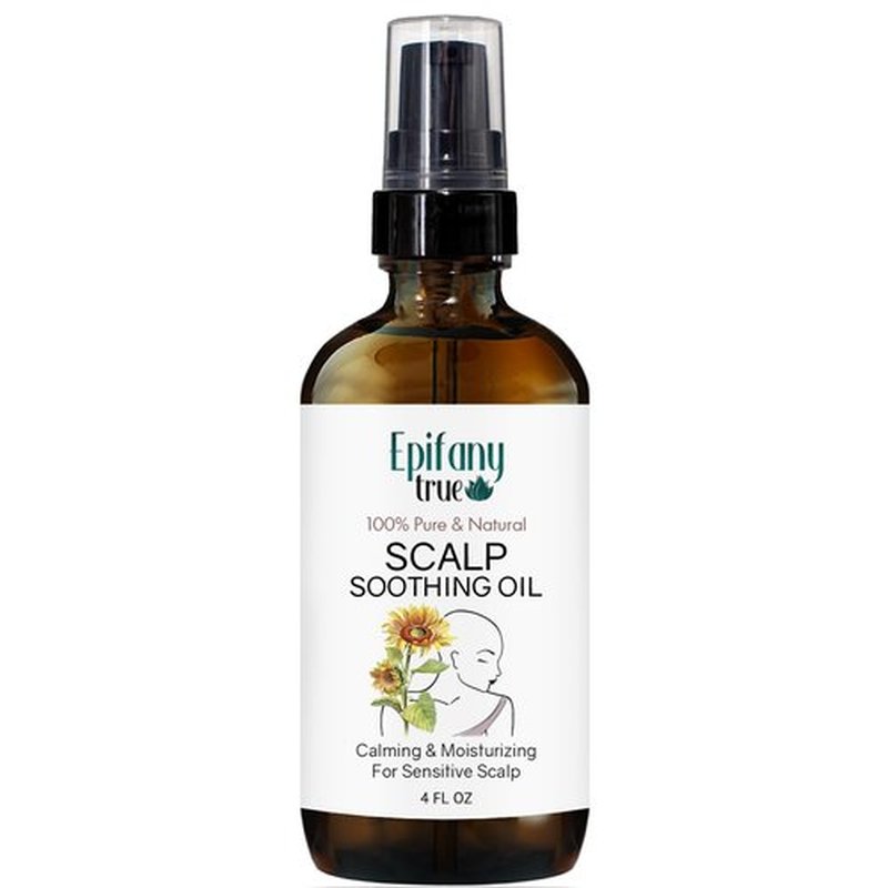 Epifany True Scalp Soothing Oil 4oz for Itchy Dry Sensitive Scalp & Skin | 100% Natural | Vitamin E Rich Antioxidant Ingredients | Intensely Moisturizing | Calming to Sunburns