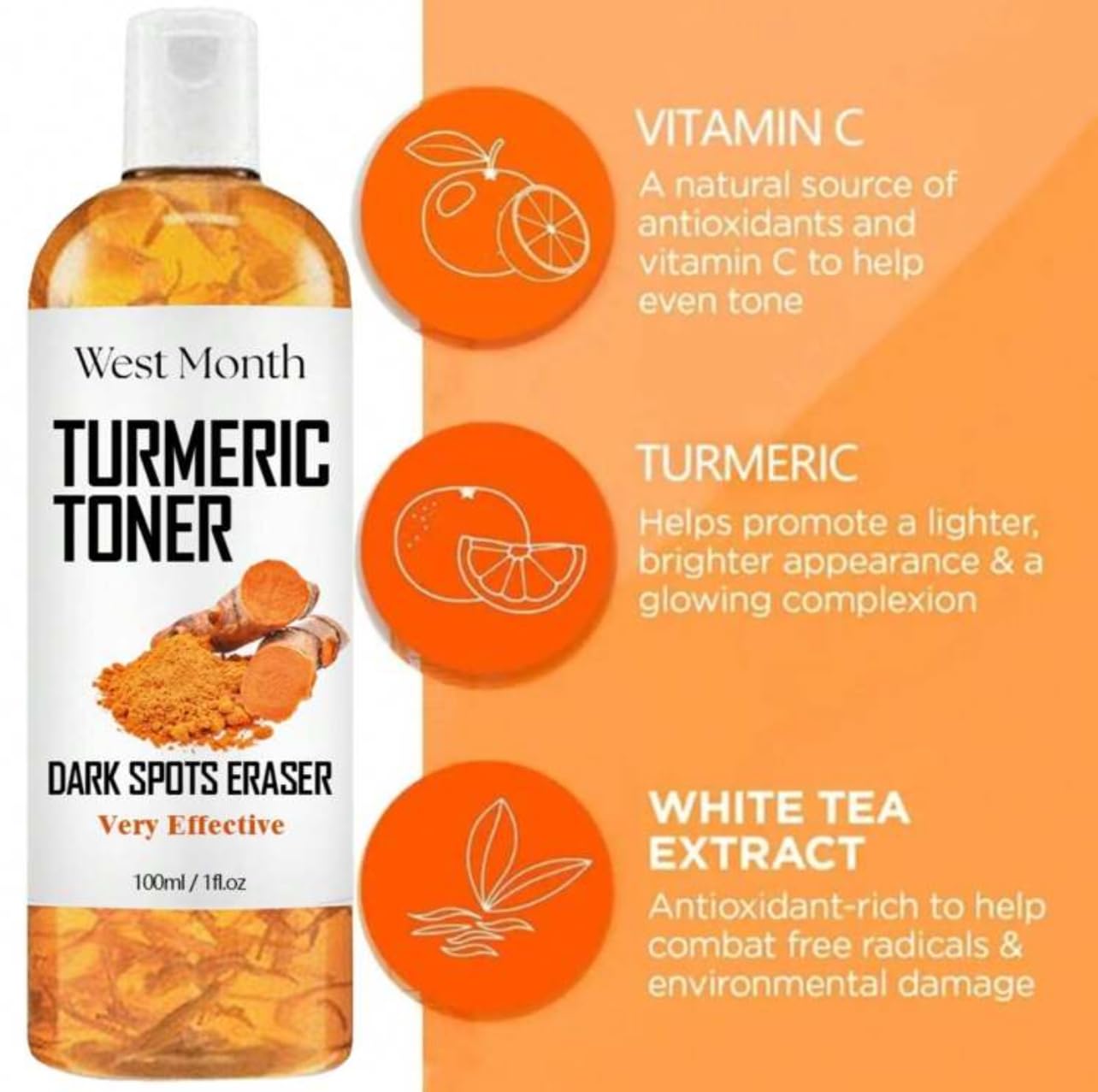 Turmeric Oil, Skin Repair Very Effective, 100ml/3.4 fl.oz
