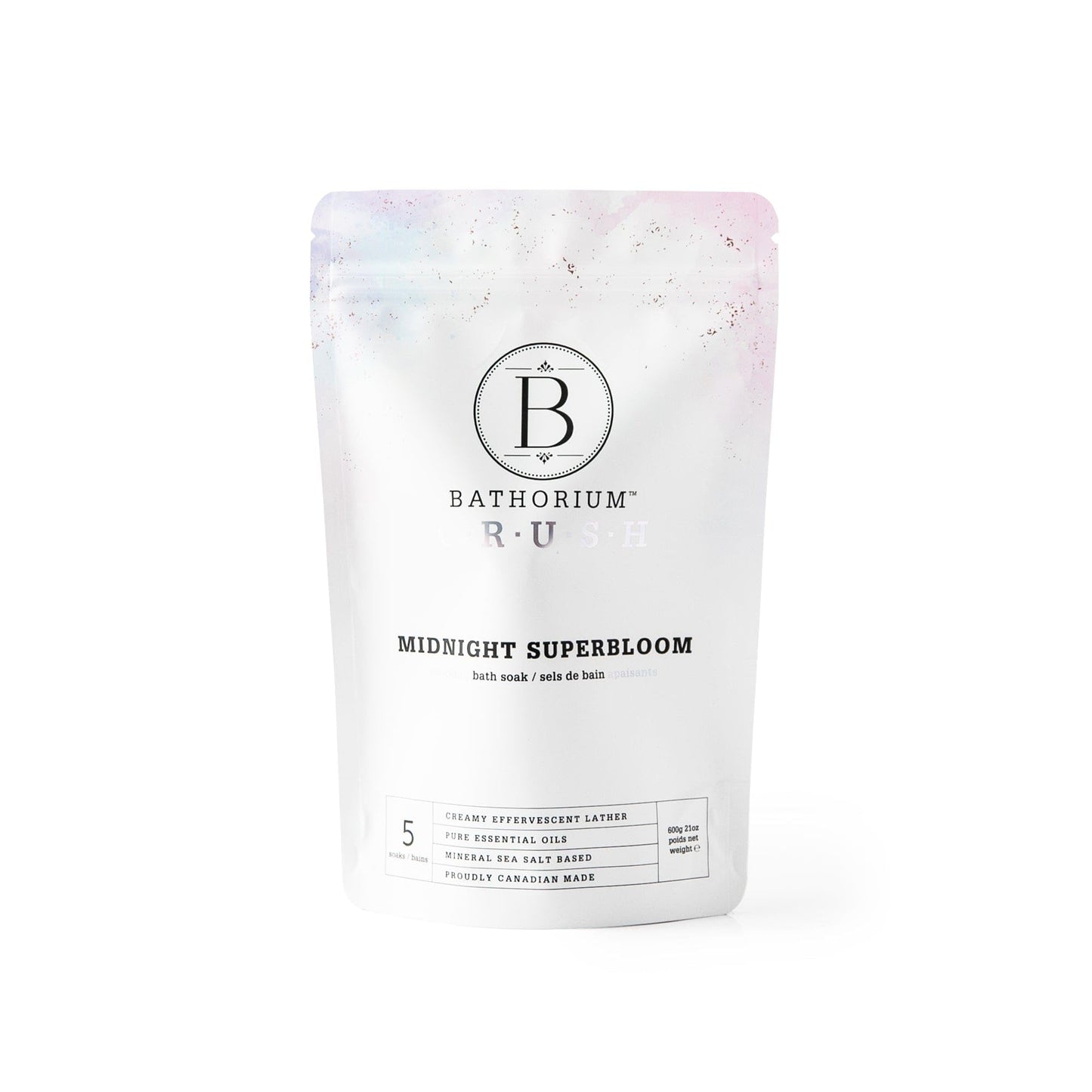 Bathorium Midnight Superbloom Crush Bath Soak for Relaxation, 21oz