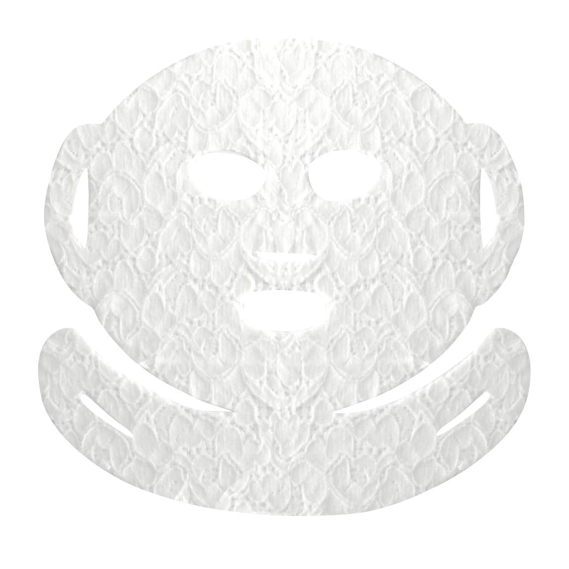 LACE YOUR FACE Patented Compression Facial Mask, AS SEEN ON SHARK TANK, Reusable Biodegradable Cotton Anti Aging Skin Care, Smoothing Peptides, Single