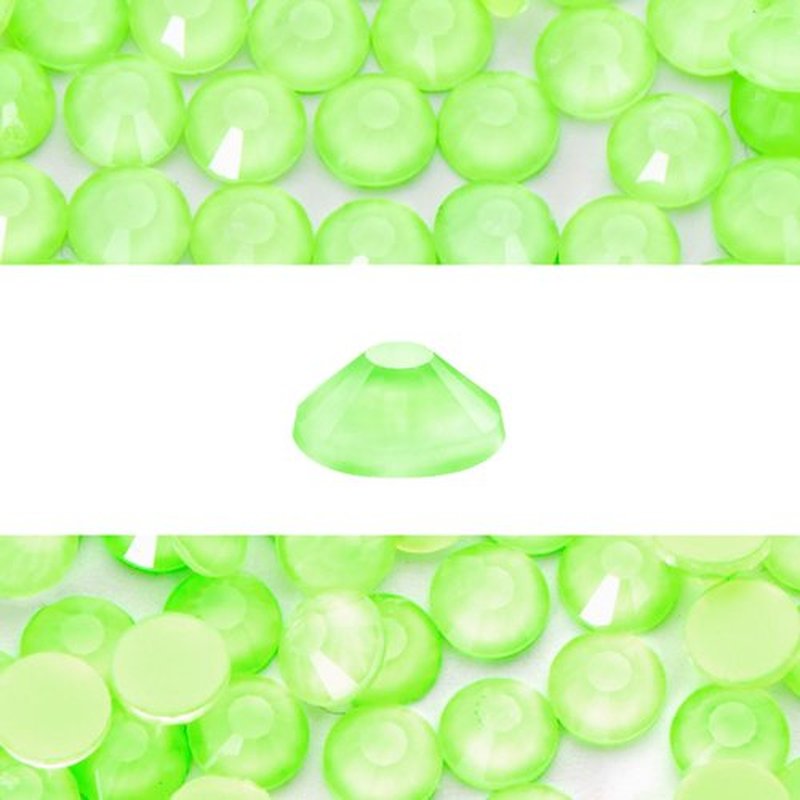 Novani 3000 Pieces Flatback Rhinestones Glass Round Gems Mocha Lt.Green Crystals for Nail Art DIY Crafts Clothes Shoes,SS6,1.9-2.0mm