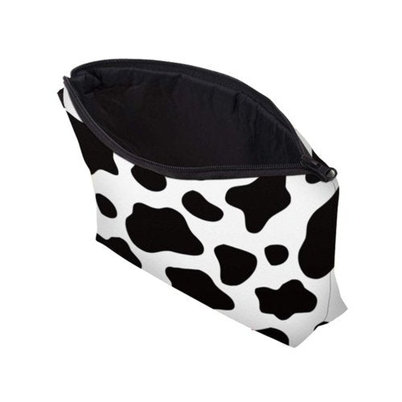 Deanfun Cosmetic Bag for Women Trendy Makeup Bags Organizer Travel Waterproof Toiletries Bag Accessories Cow Point Gifts (52558)