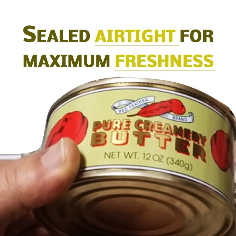Red Feather Canned Butter - 100% Pure New Zealand Butter | No Artificial Colors or Flavors - (2 Cans, 12 Oz Each)
