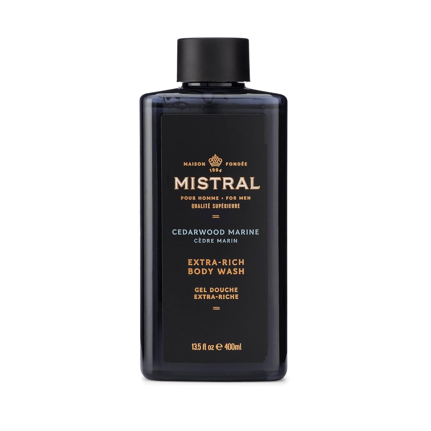 Men's 2-in-1 Body Wash & Shampoo - Black Amber, 13.5 oz | Natural, SLS & Paraben Free