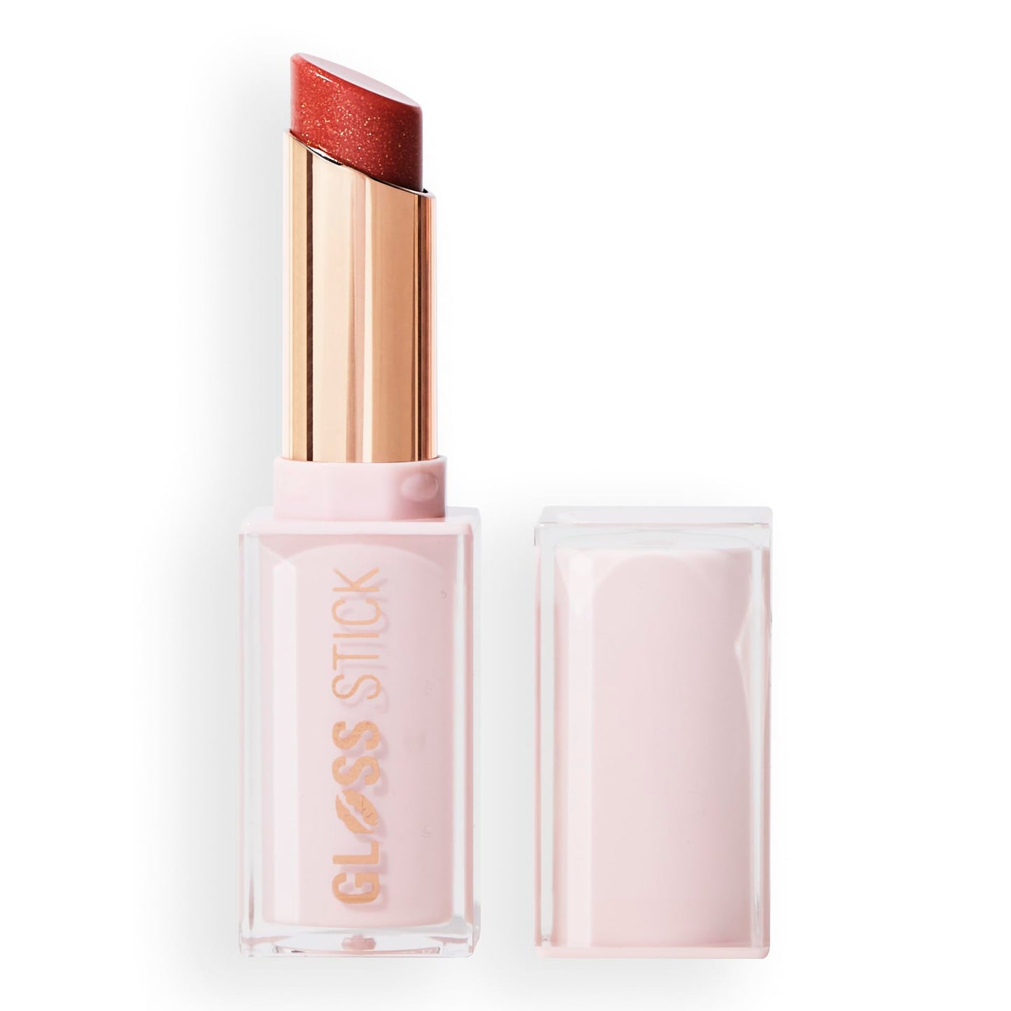 Revolution Beauty London, Pout Lip Gloss Stick, Pigmented High-Shine Formula with Hyaluronic Acid & Vitamin E, Vegan & Cruelty-Free, Shimmer Sugar Cookie Pink, 0.1 fl oz