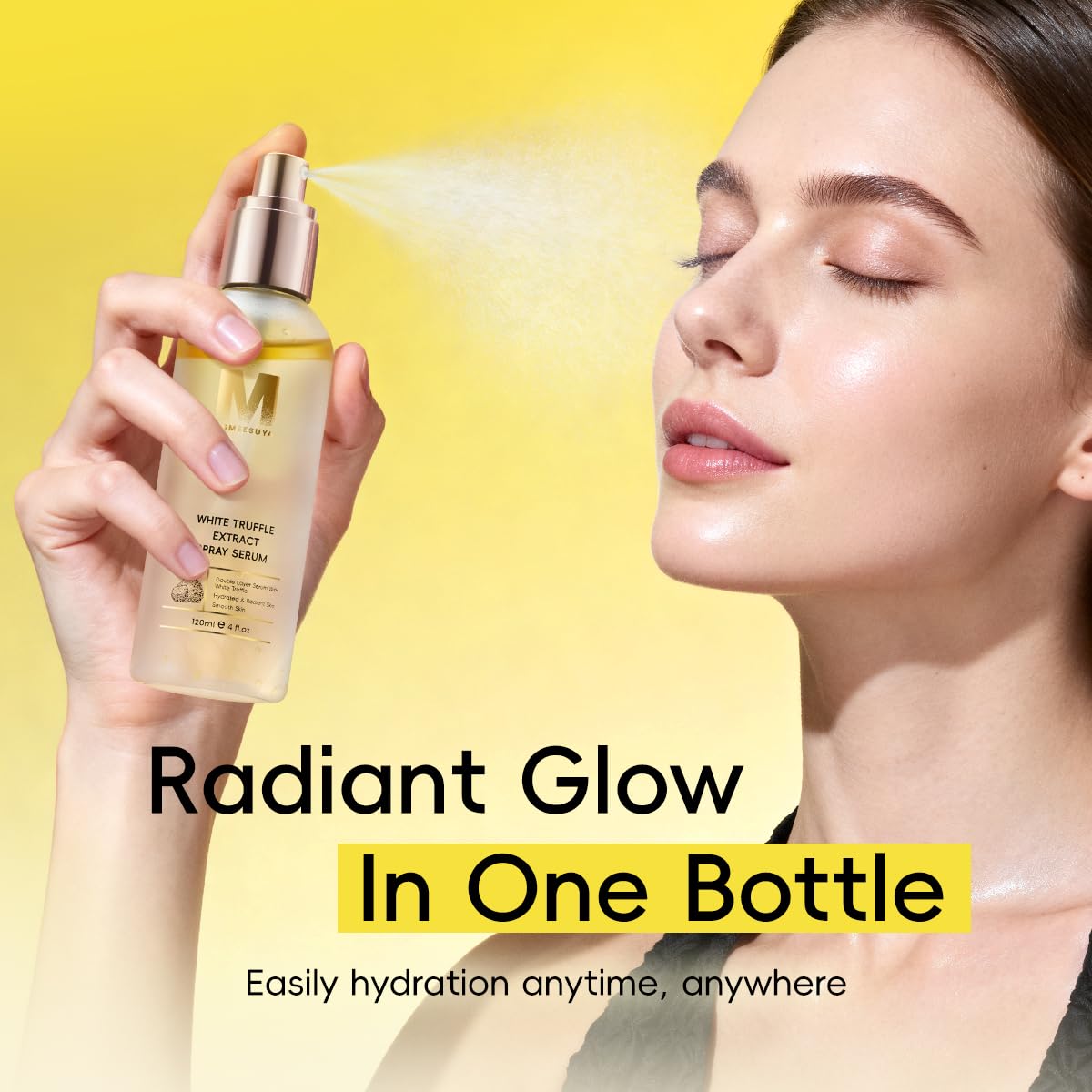 MSMEESUYA White Truffle First Spray Serum, Hydrating Face Mist & Lightweight Facial Mist, Glow Boost Moisturizing Formula for Radiant, Smooth Skin, Non-Comedogenic, 120ml/ 4.05 fl oz