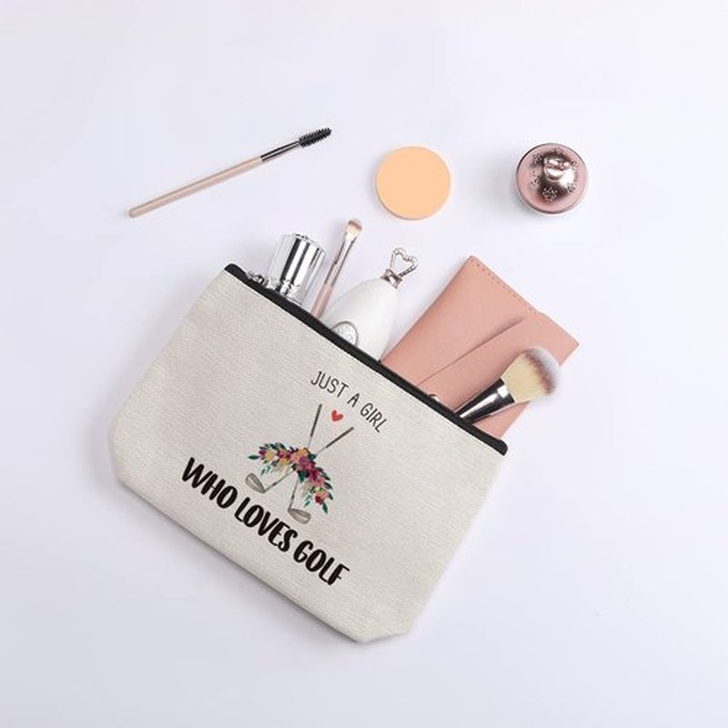 kdxpbpz Golf Gifts Makeup Bag Golf Team Gifts for Golf Lover, Inspirational Gifts for Women Sports Enthusiasts Golfer, Friendship Birthday Gifts for Her Female Friend