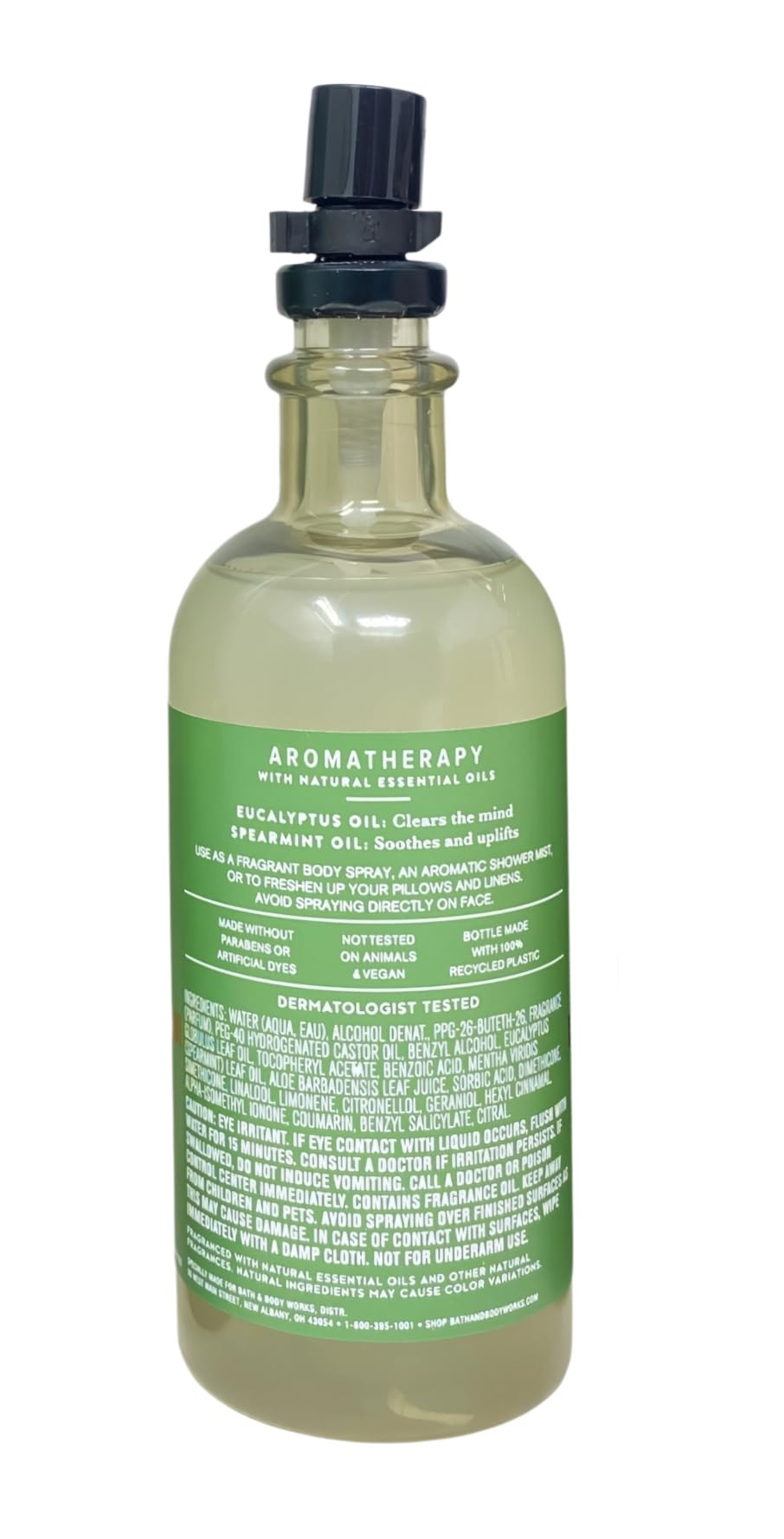 Bath & Body Works Aromatherapy Stress Relief Eucalyptus Spearmint Moisturizing Body Wash, Ultimate Hydration Body Cream and Essential Oil Mist with a Fresh Forest Bar Soap
