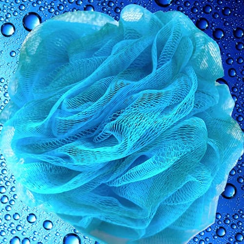 SHOWER BOUQUET Loofah Bath-Sponge Swirl-Deep-Set-XL-75g Extra Large 4 Pack, Soft Mesh Net Luffa Loofa Loufa Puff - Exfoliating Body Scrubber for Women and Men: Soothing Face & Body Exfoliator
