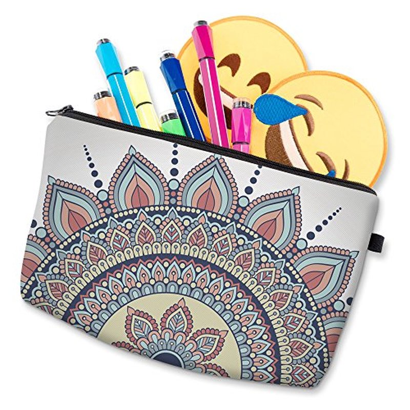 Deanfun Small Makeup Bag for Purse, Waterproof Makeup Bags Roomy Toiletry Pouch Travel Accessories Gifts (55884)