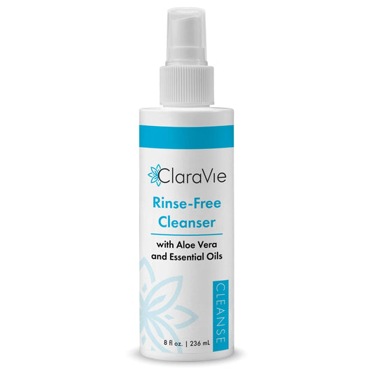 Gentell Select ClaraVie Rinse Free Body Wash and Shampoo and Perineal Cleanser - 8 oz No Rinse Body Wash for Elderly - 3 in 1 Formula with Essential Oils - Moisturizing and Soothing for Fragile Skin