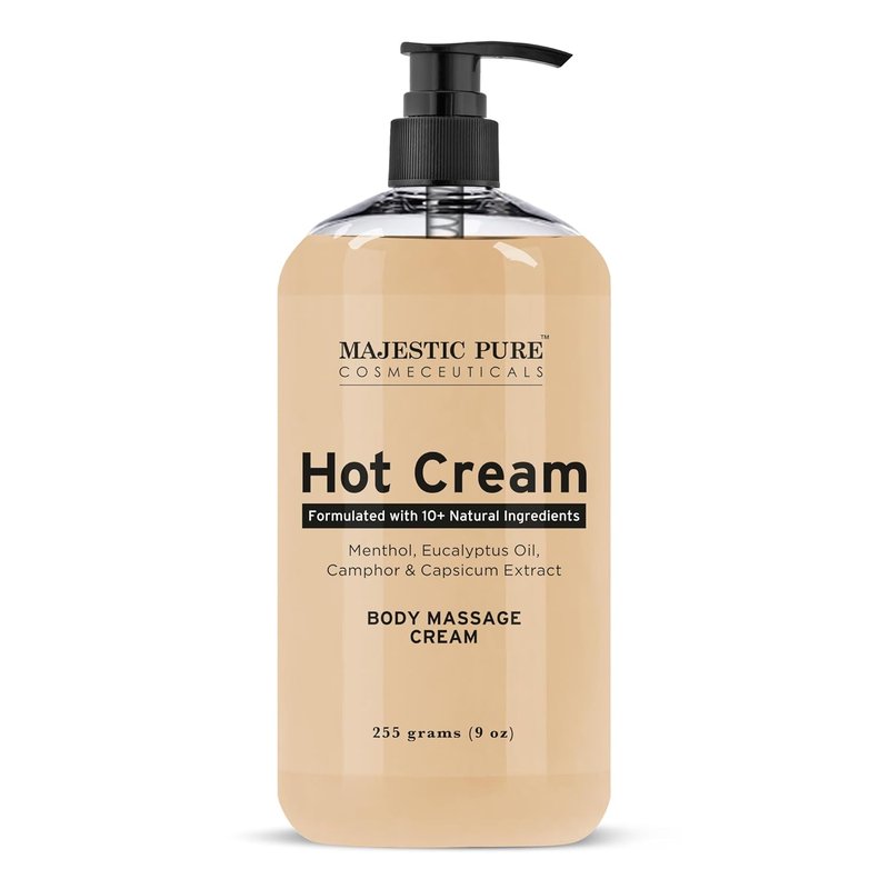 Majestic Pure Hot Cream - Anti-Cellulite Body Cream for Thighs & Butt | Moisturizing Sweat Cream | 9 Oz