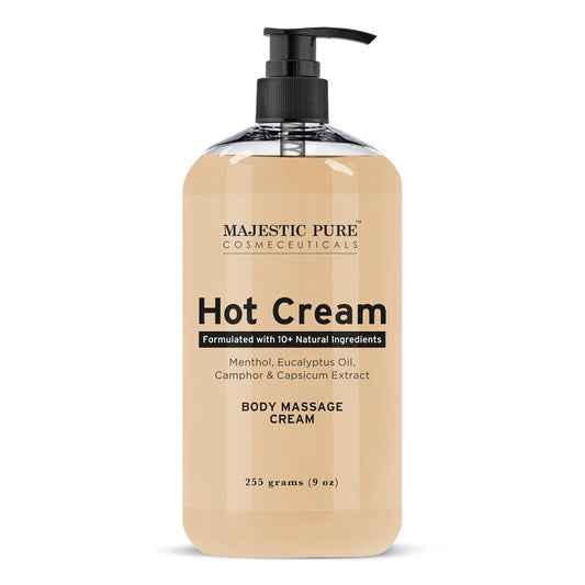 Majestic Pure Hot Cream - Anti-Cellulite Body Cream for Thighs & Butt | Moisturizing Sweat Cream | 9 Oz