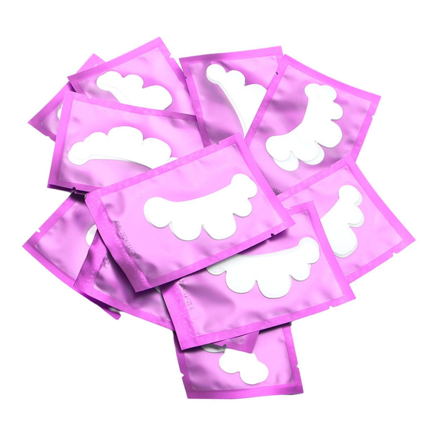 50 Pcs Under Eye Pads Petal Shape Eyelash Extension Isolation Patches for Grafting, Non-Woven Fabric, Easy Peel-Off, Ideal for Lash Lifting and Coloring