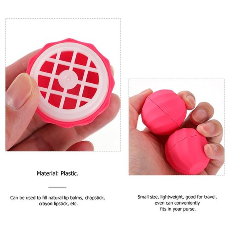 Beavorty 20 pcs Gloss Rosy for Lid Tubes Storage Charging Holders Cap Cream Lipstick Dispenser Lipgloss Ball Refillable Empty Cosmetic Screw Sphere Travel Balm Containers