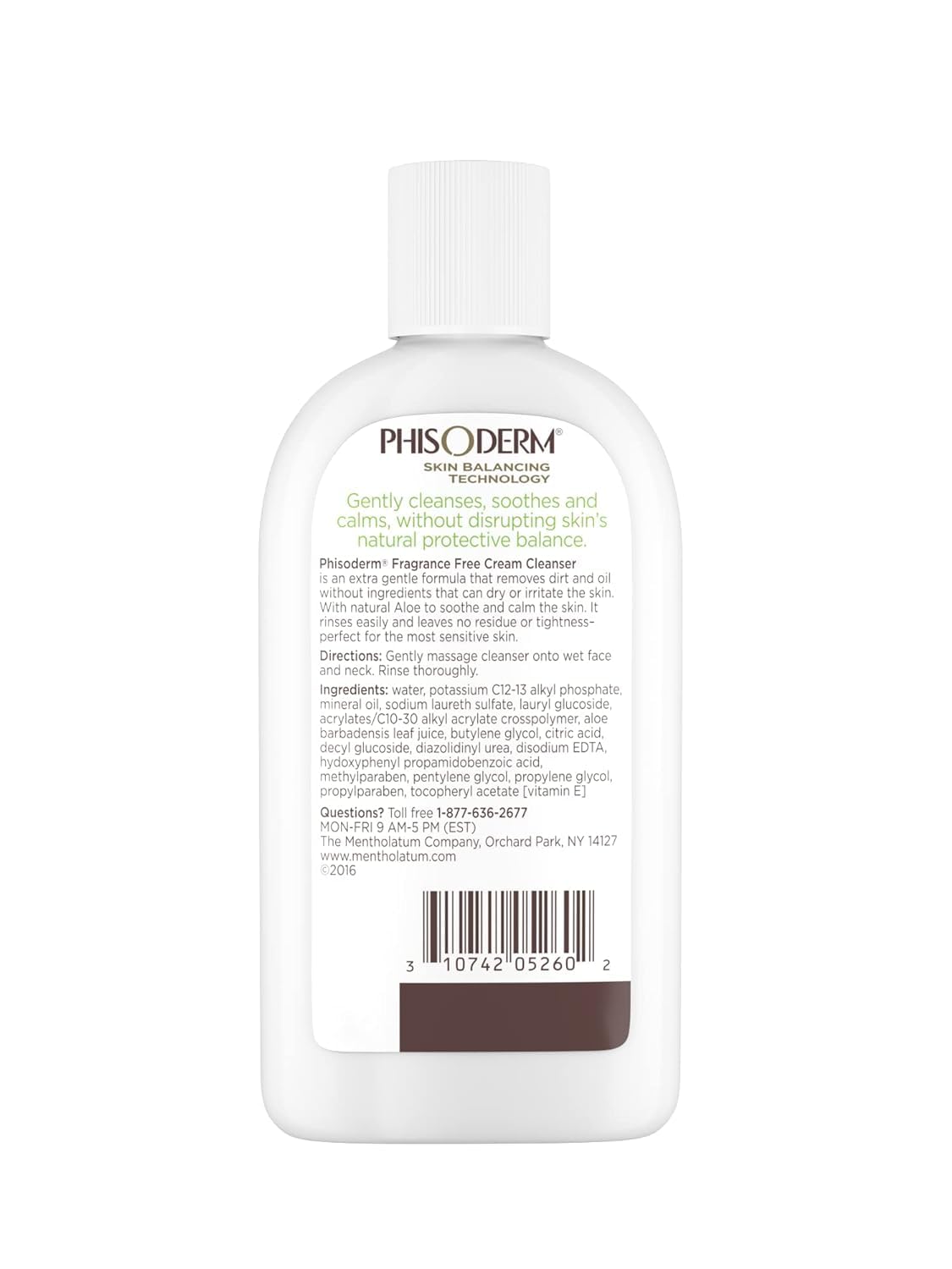 Phisoderm Fragrance-Free Cream Cleanser for Sensitive Skin - 6 oz (3-Pack)