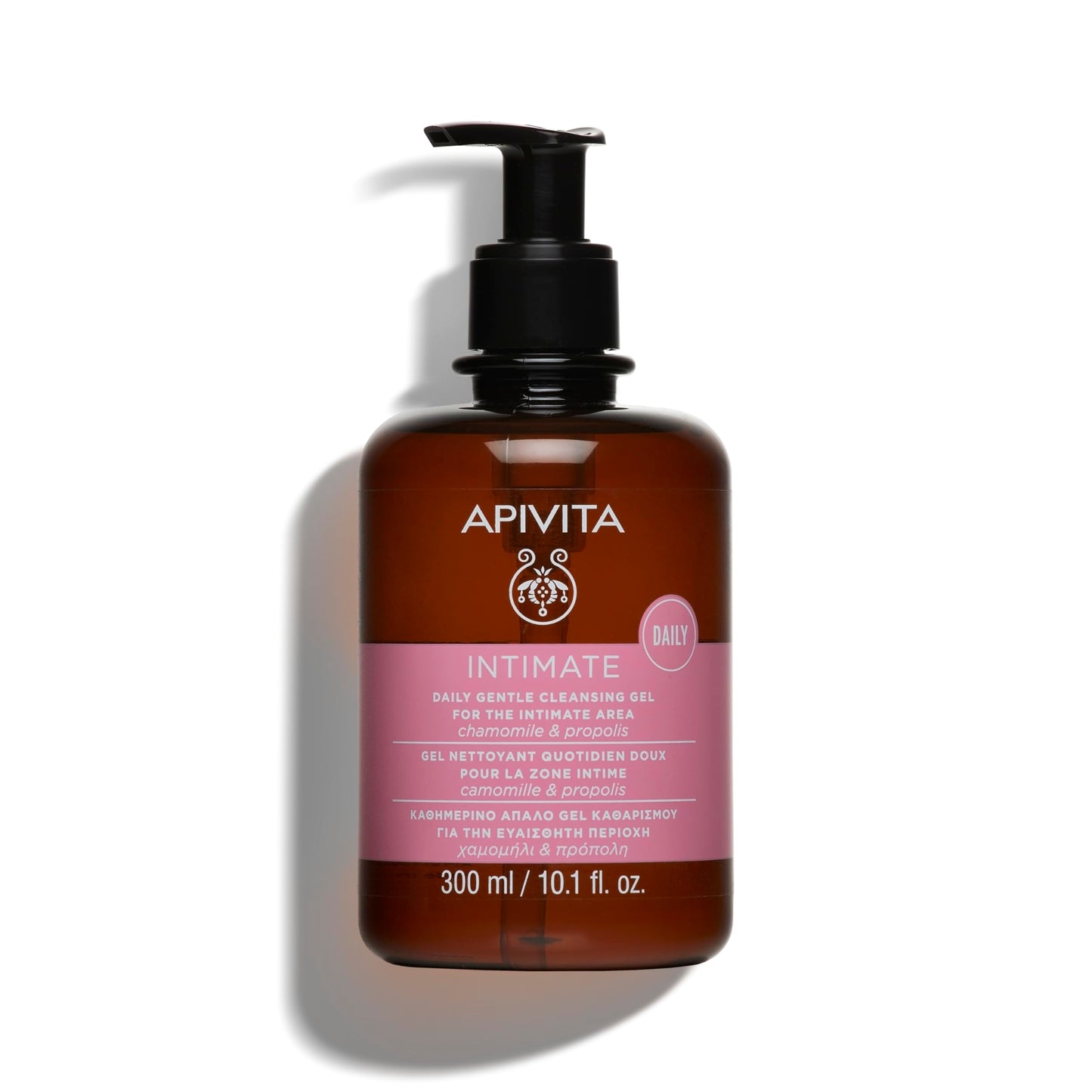 Apivita Intimate Feminine Wash, pH-Balancing Gentle Gel Cleanser with Chamomile & Propolis