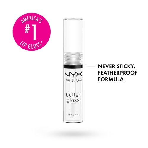 NYX PROFESSIONAL MAKEUP Micro Brow Pencil, Eyebrow Pencil - Ash Brown & Butter Gloss, Non-Sticky Lip Gloss - Sugar Glass