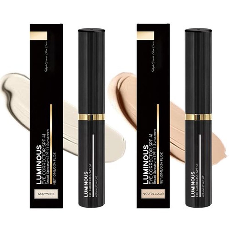 Luminous Eye Corrector Spf 41 - Under Eye Concealer for Dark Circles,Anti-Aging Tinted Eye Cream 10 ML/0.34 FL.OZ (Natural+White)