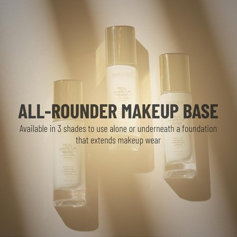 Real Makeup Base Highlighting Primer| Skin-Hydrating Poreless Strobe Cream With Natural Glow Finish For Face Makeup |Shade- Natural Tint,32ml, White
