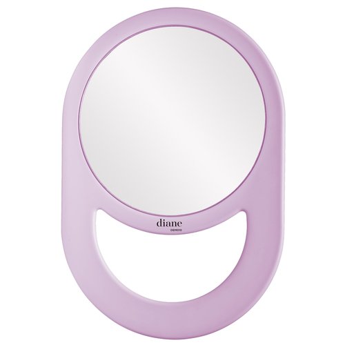 Diane Professional Quality Hand Mirror, Single Sided Hand Held Mirror with Handle for Salon, Barber, Grooming, Shaving, and Travel, Medium, 7.5" x 11", Purple