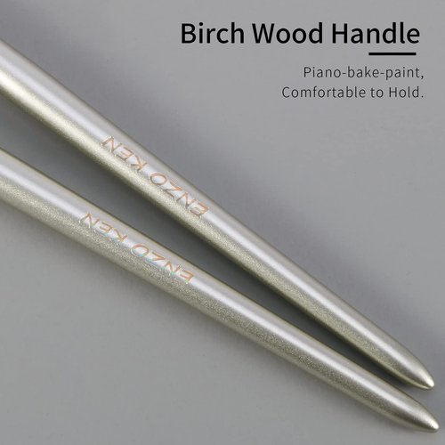 Natural Goat Hair Eye Shadow Brush, ENZO KEN Small Blending Eyeshadow Brush, Eye Shadow Blending Brush, Eye Blending Brush, Small Nose Contour Brush, Eye Brushes, Eyeshadow Blending Brush. Gold, E204M
