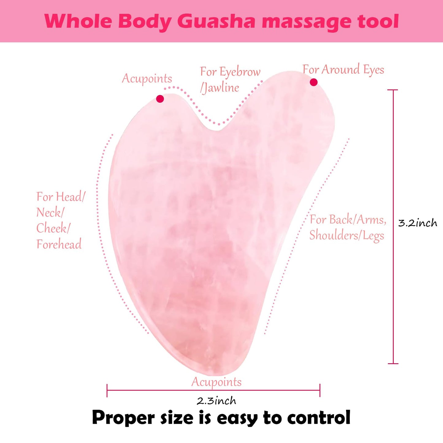 Samherome 2PCS Gua Sha Facial Tool, Natural Jade Stone Guasha Board for Jawline Sculpting and Puffiness Reducing, Scraping Massage Tool, Skin-Care Gift for Men Women