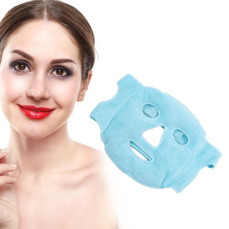 Face ice Pack ice Pack for Face Cold Face Mask Cold Face Eye Mask Ice Pack Reduce Face Puff Gel Beads Hot Heat Cold Compress Pack Face for Reusable for Post Laser Care (Sky Blue)