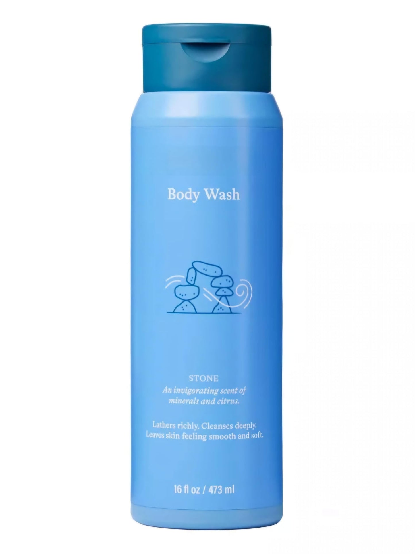 Harrys Gel-Body Wash/STONE: an invigorating scent of minerals & citrus - Japanese Yuzu, Charcoal, Bergamot - 16oz