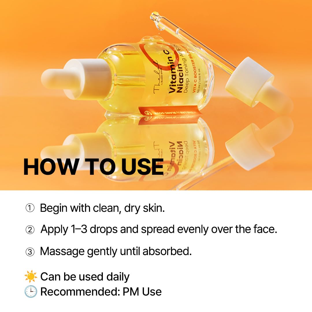 THE LAB by BLANC DOUX Vitamin C Niacin Deep Toning Ampoule, Vita-C Booster Complex Face Serum with Niacinamide, Tranexamic Acid & Glutathione, Lightweight Korean Glow Serum, 1.69 fl oz