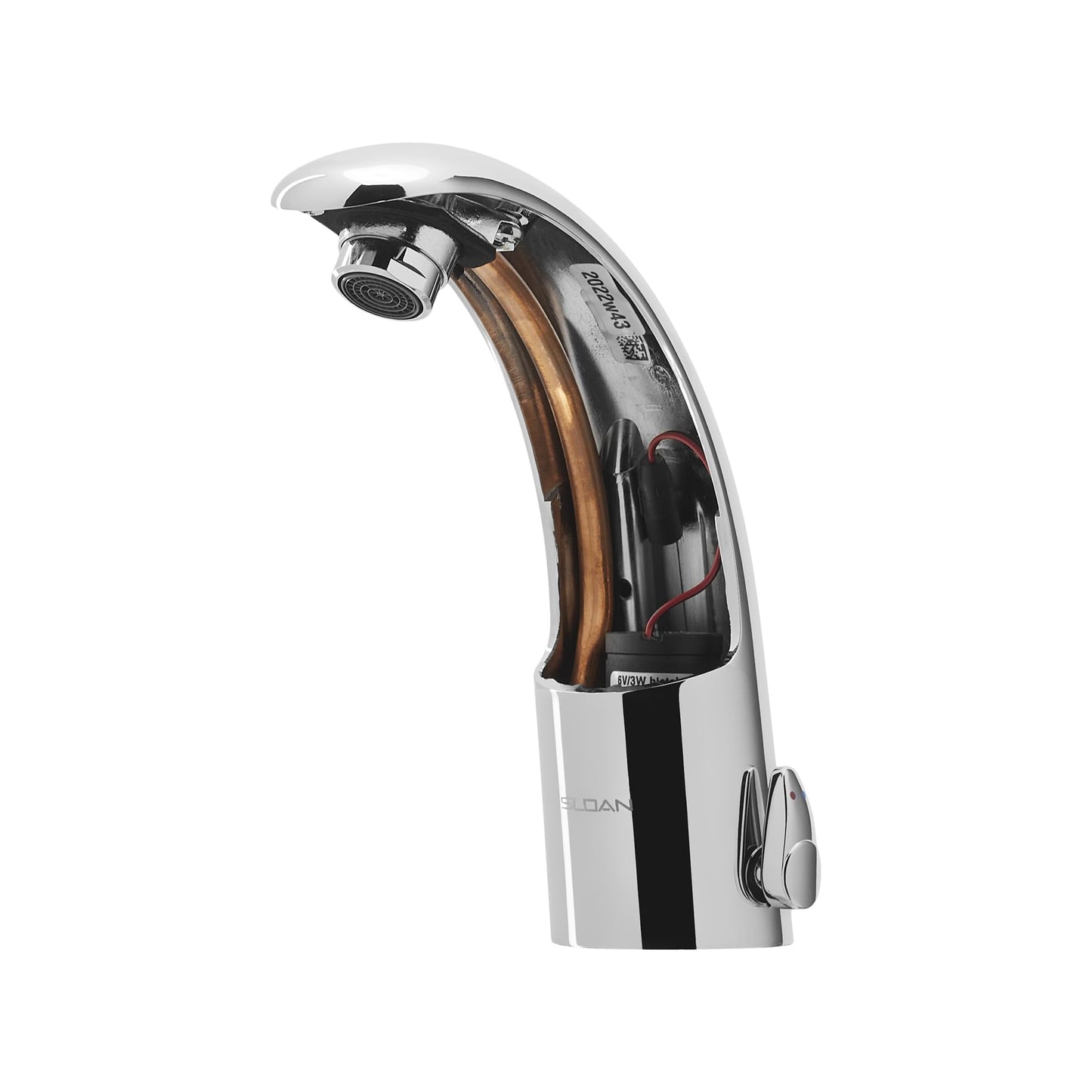 Sloan Optima EAF-150 Sensor Activated Touch-Free Faucet, Commercial Grade with Mounting Hardware - 1.5 GPM Battery-Powered Deck-Mounted Mid Body, Polished Chrome Finish, 3335001