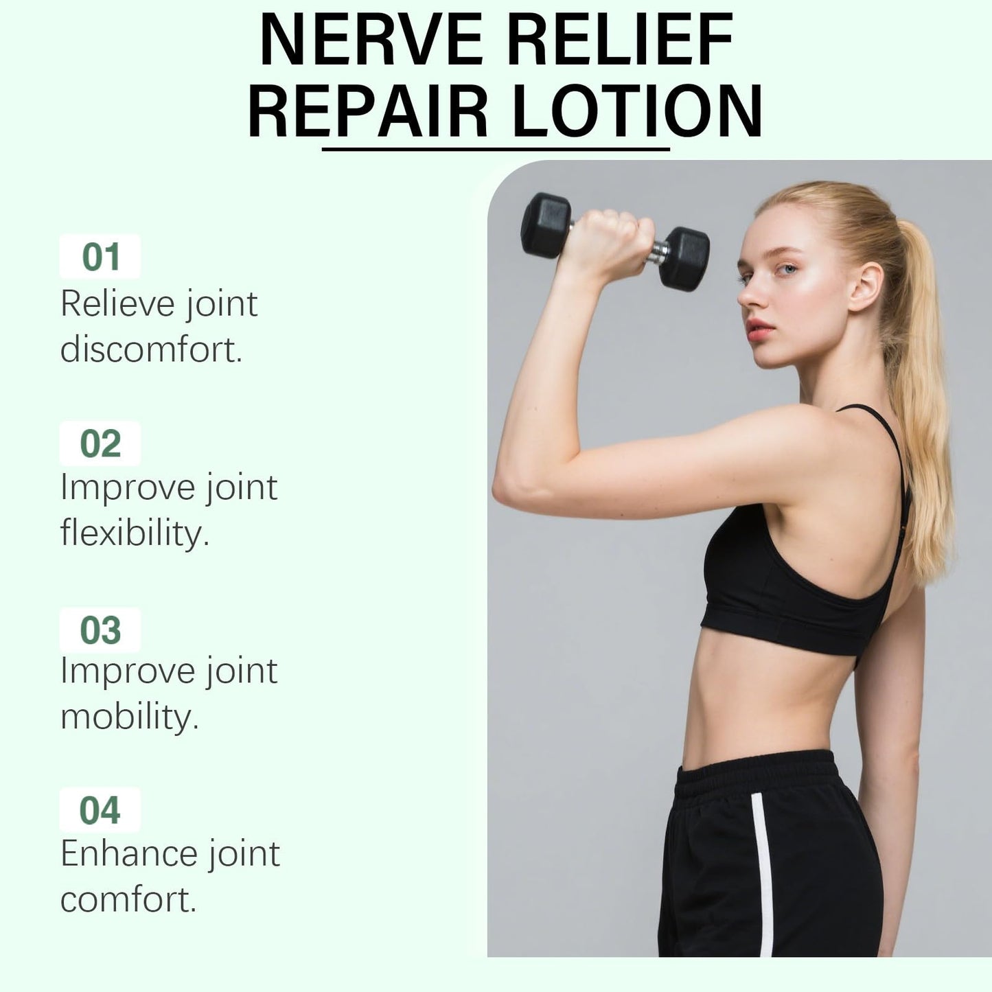 2Pcs Nerve Cream, Neuropathy Lotion with Arnica & Magnesium for Knee, Natural Soothing for Joint, Lumbar, Neck, Hand and Foot.