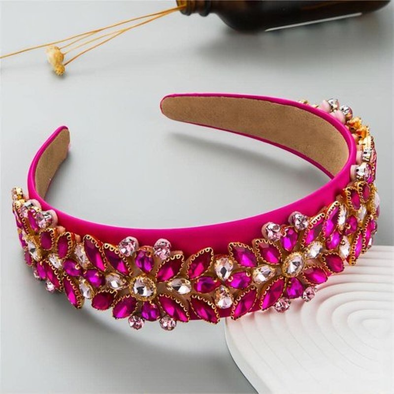 MUQINGWAN Fashion Women's Headband, Women Headband Gorgeous Retro Crystal Rhinestone Girl's Headband, Accessories For Women And Girl (black)