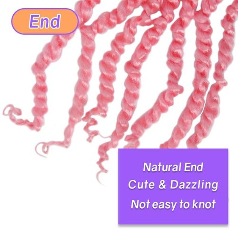 LOCSBYHAND 30 Inch Long Pre-looped/twisted Passion Twist Crochet Hair 4 Packs for Mixed-color Using (4 Packs, Pink)