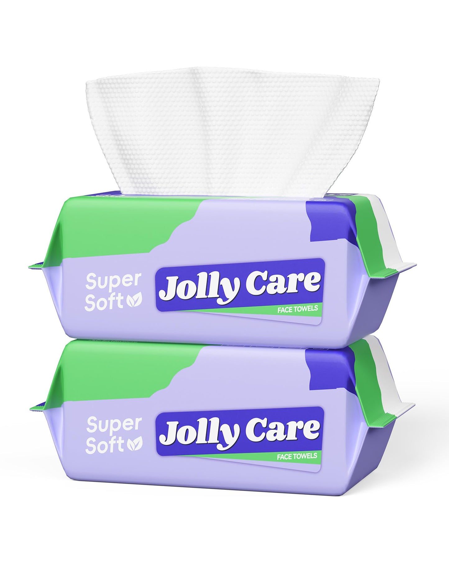 Jolly Care Face Towels Disposable, Face Towelette Disposable, Soft Disposable Face Towel for Makeup Remover, Thick Face Cloths for Women Cleansing, Skin Care, 7.8"×7.8", 80 Count (2 Pack)