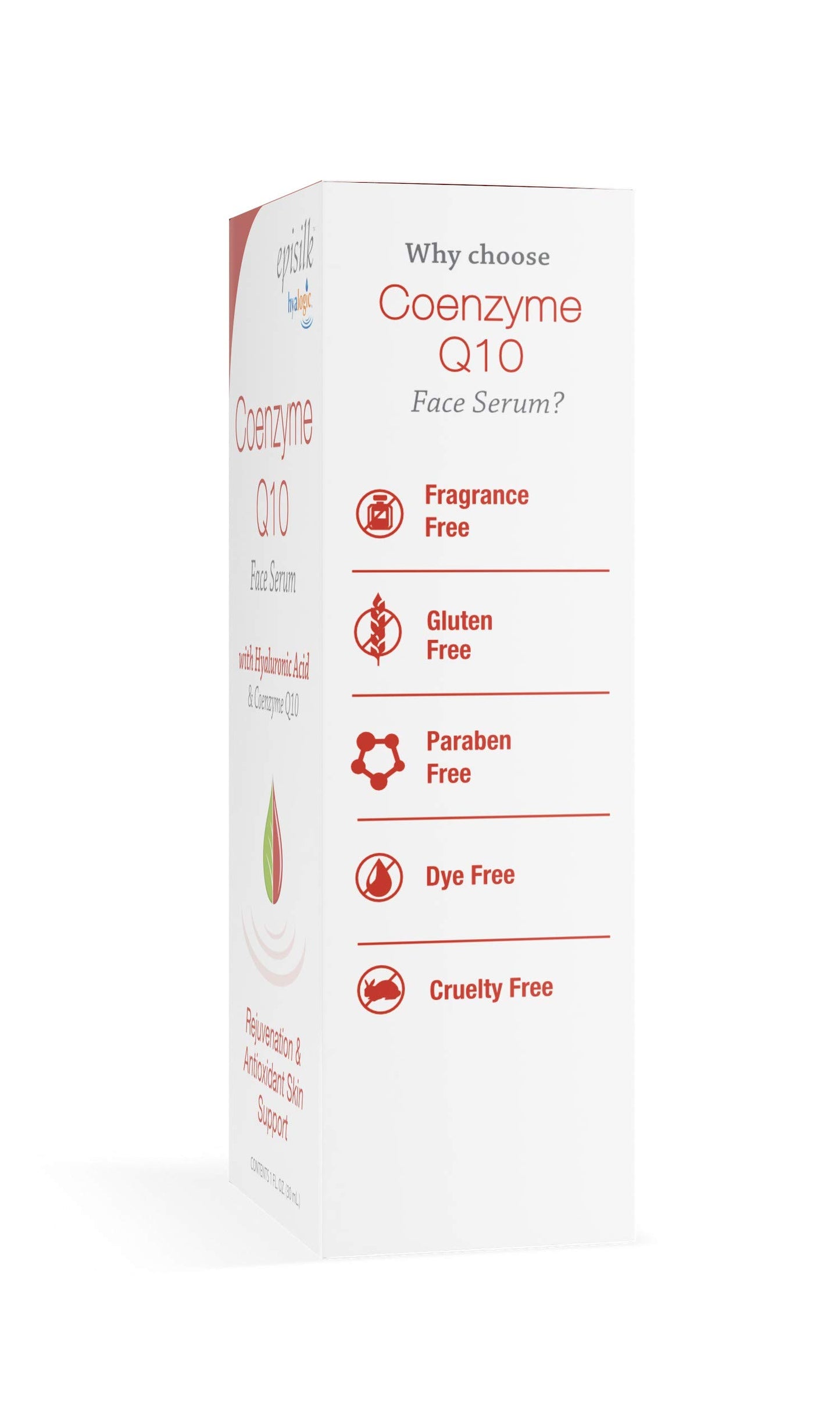 Hyalogic Episilk Coenzyme Q10 Serum w/Hyaluronic Acid for Collagen Support | Visible Firming Facial Serum For Dry Skin | Skin Rejuvenation - Antioxidant Serum (1 fl oz)