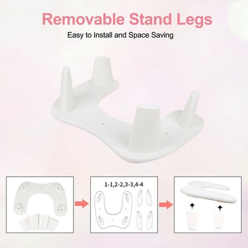 Arm Rest for Nails Tech,U-shaped Manicure Nail Hand Rest Pillow Cushion, Big Microfiber Leather Nail Arm Rest Stand for Acrylic Nail Art Tech(White)